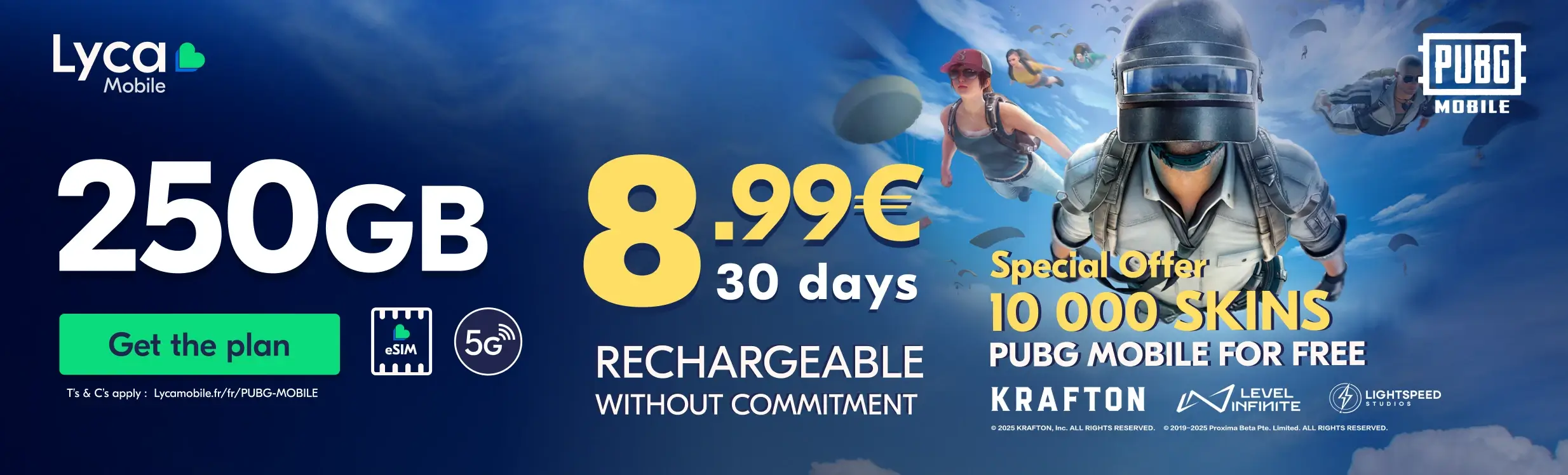 PUBG collaborates with Lyca Mobile Banner 