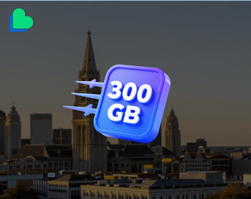 300GB Data Belgium