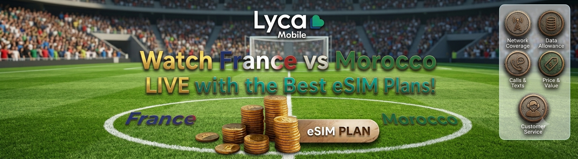 Watch France vs Morocco LIVE with the Best France eSIM Plans