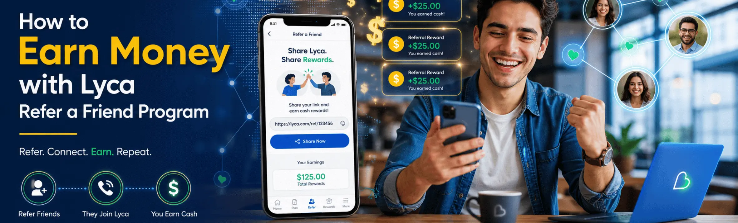 How to Earn Money with Lycamobile US Refer a Friend Program - Desktop